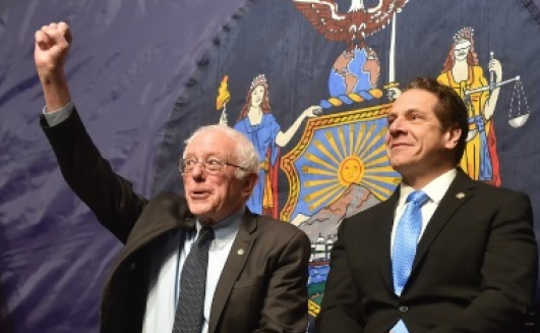 New York Governor Andrew Cuomo Alongside Bernie Sanders Announce Free Tuition Plan