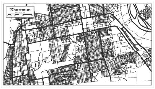 Cities like Khartoum, Sudan maintain networks of connected streets