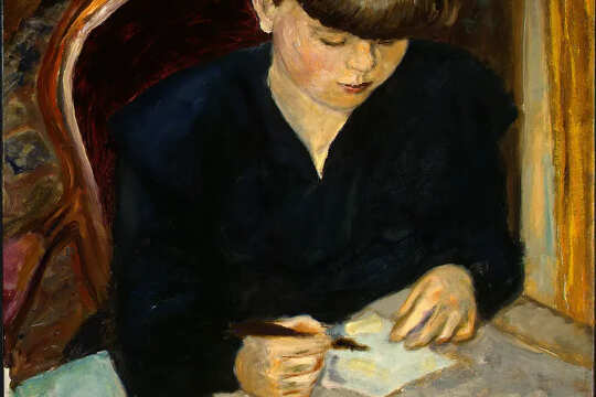 A snapshot of Pierre Bonnard's "La Lettre) (The Letter), oil on canvas,  c.1906