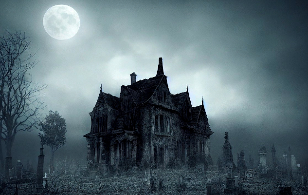 a haunted house