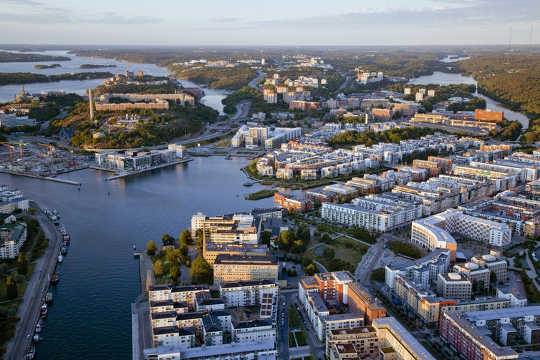 Hammarby in Stockholm is a model of environmentally friendly city development. Hammarby in Stockholm is a model of environmentally friendly city development.