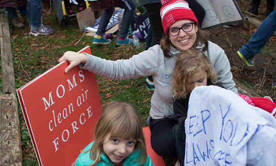 Marcher Gretchen Dahlkamper drove down from Pennsylvania to Washington, D.C., with her children