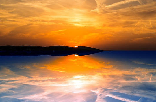 reflection sunset