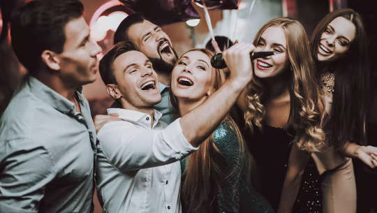 group taking a selfie