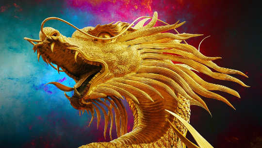 a golden dragon