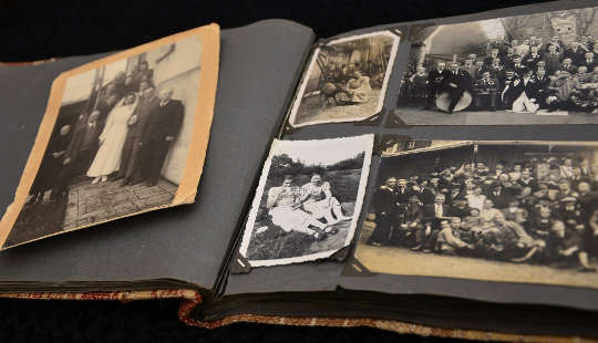 old photos in a photo album