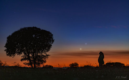 Venus and Jupiter on the horizon