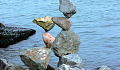 big rocks balanced precariously on top of each other